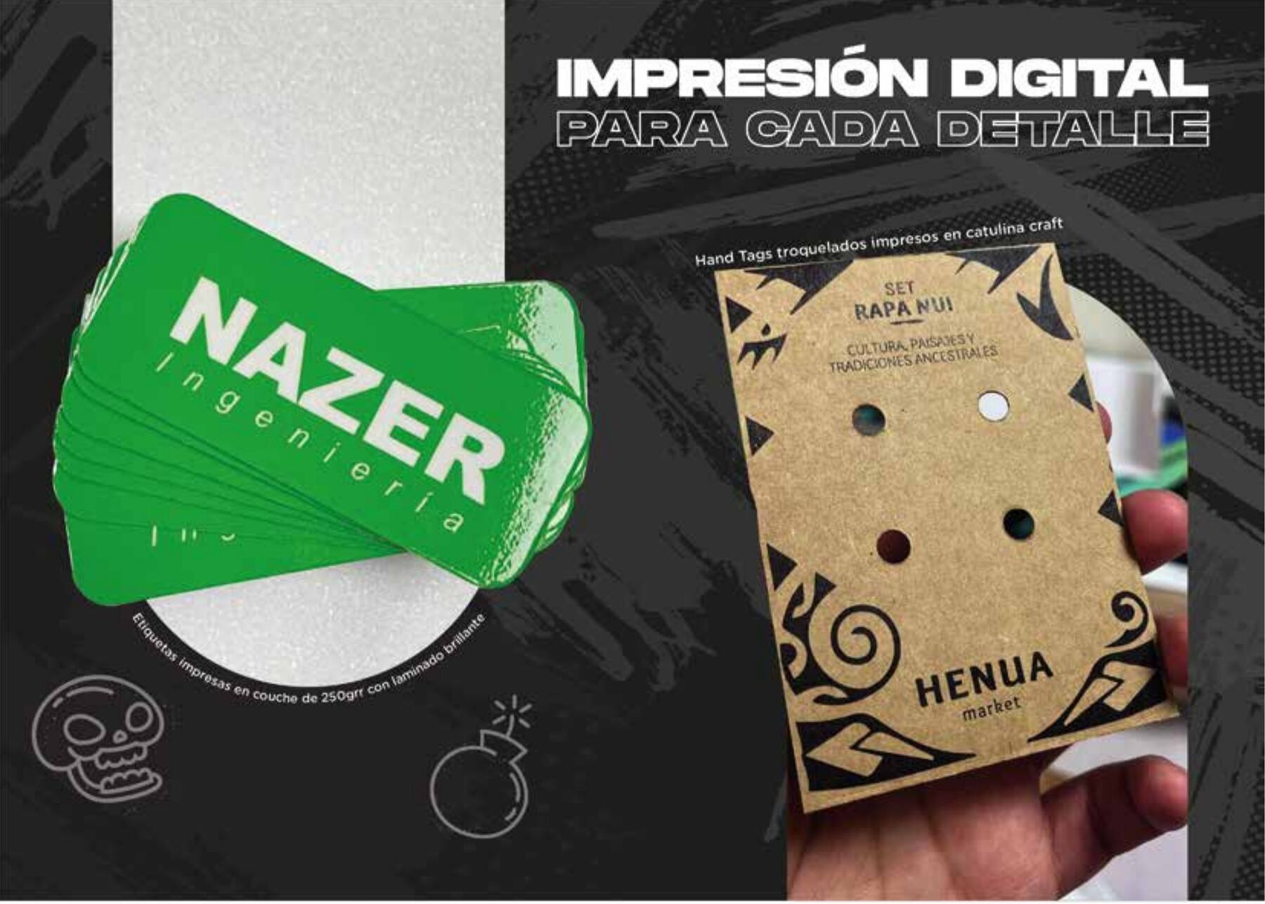 Stickers y etiquetas troqueladas impresas en el taller