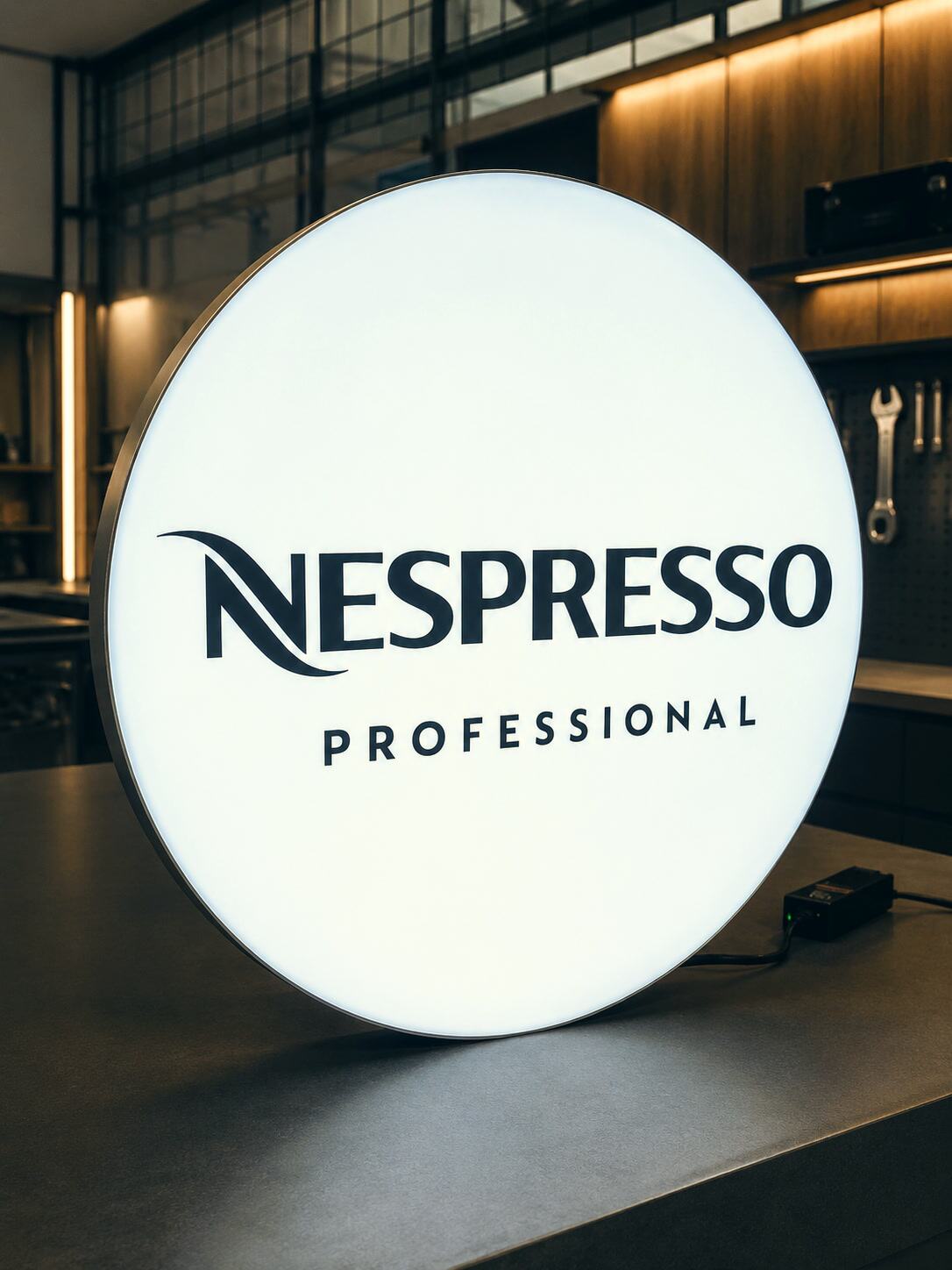 Lightbox Nespresso Professional instalado